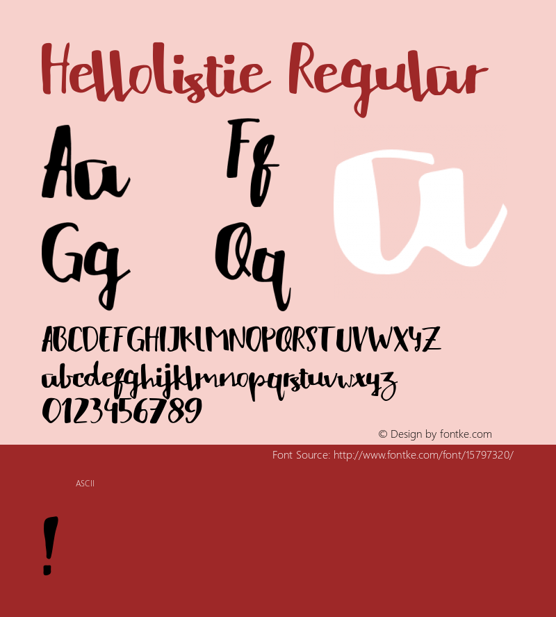 HelloListie Regular Version 1.000图片样张