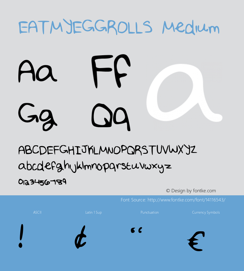 EATMYEGGROLLS Medium Version 001.000图片样张