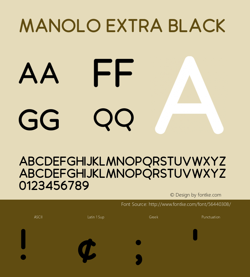 Manolo Extra Black Version 1.00;February 23, 2020;FontCreator 11.5.0.2422 64-bit图片样张