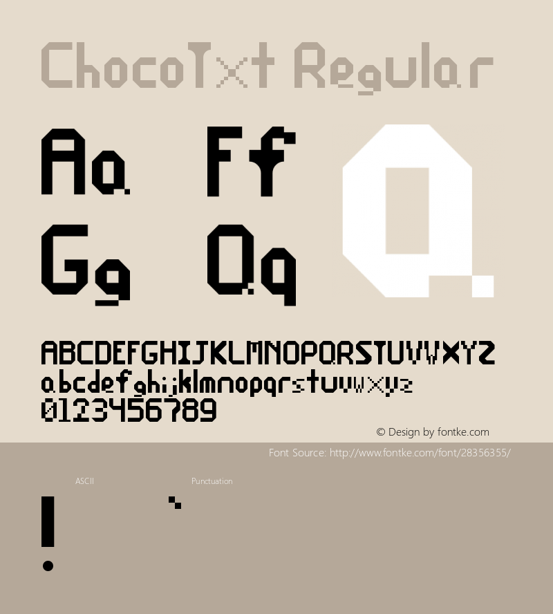 ChocoTxt Regular Version 1.0图片样张