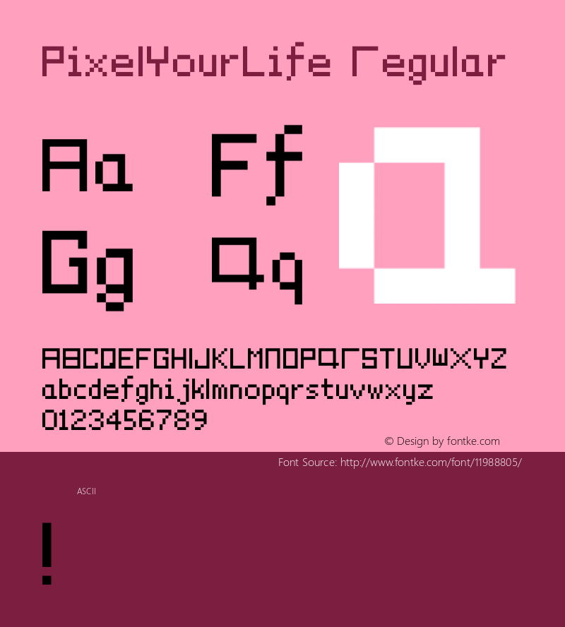 PixelYourLife Regular 1.0图片样张