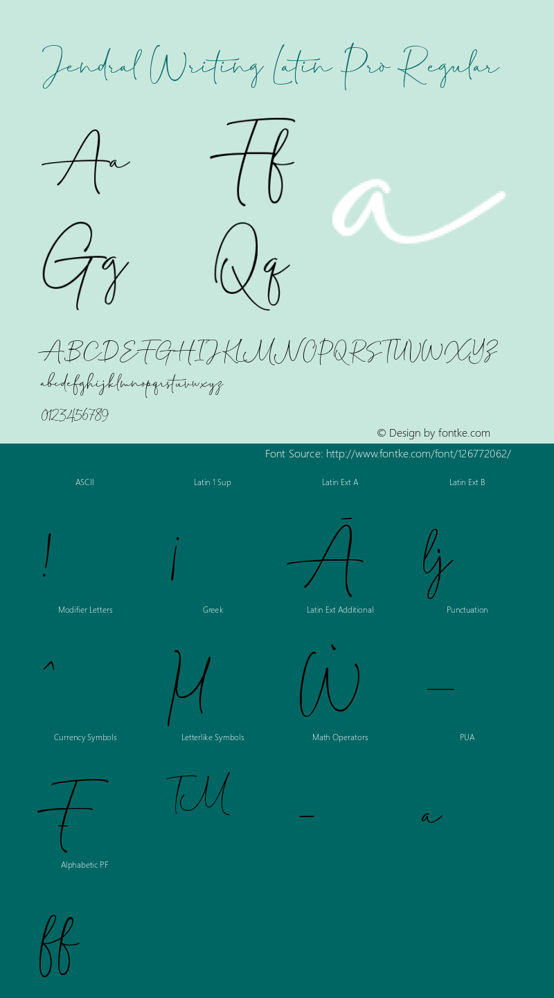 JendralWritingLatinPro-Normal Version 1.000图片样张