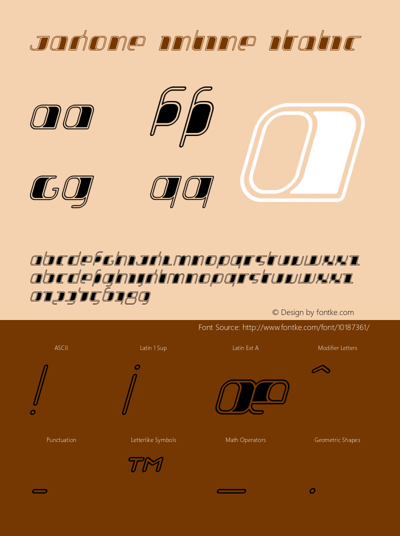 Jakone Inline Italic 001.000图片样张