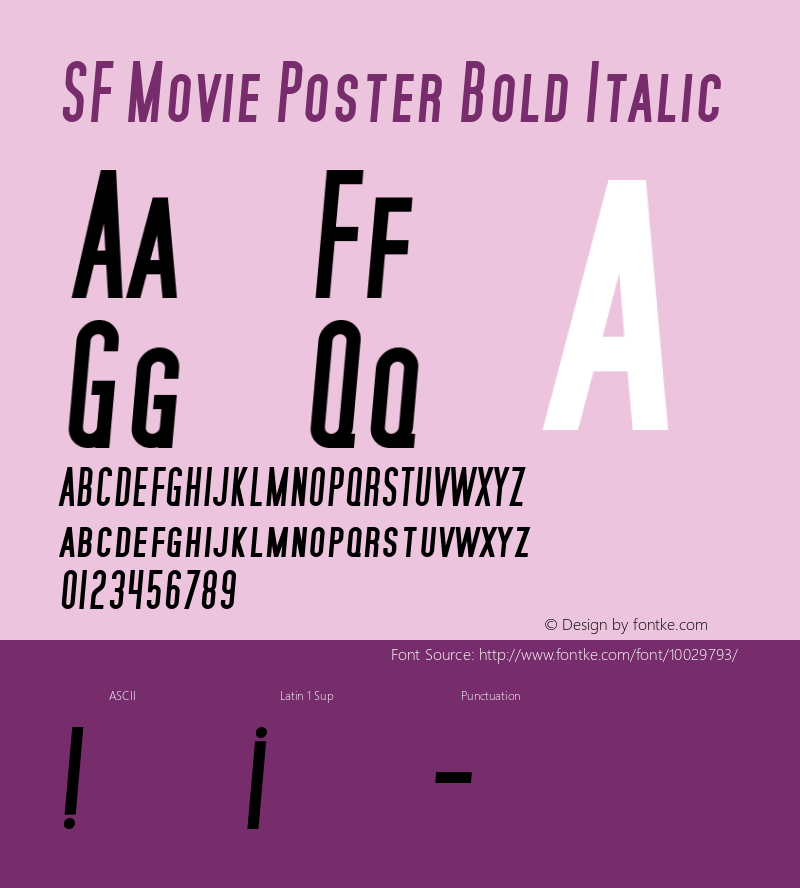 SF Movie Poster Bold Italic 1.2图片样张