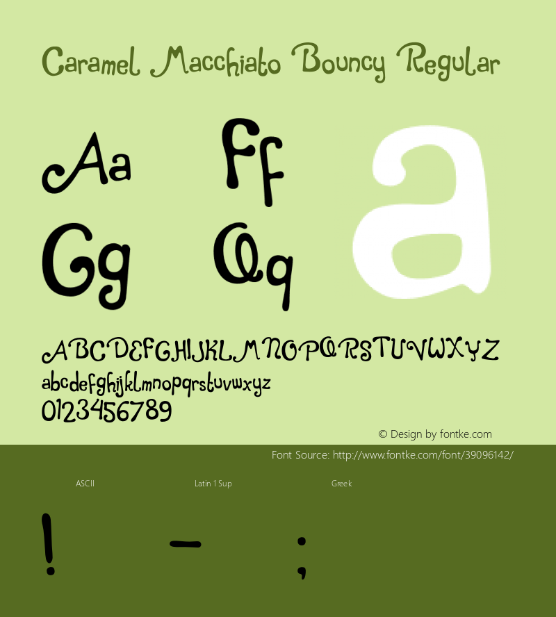 CaramelMacchiatoBouncy Version 1.00;May 26, 2019;FontCreator 11.5.0.2427 64-bit图片样张