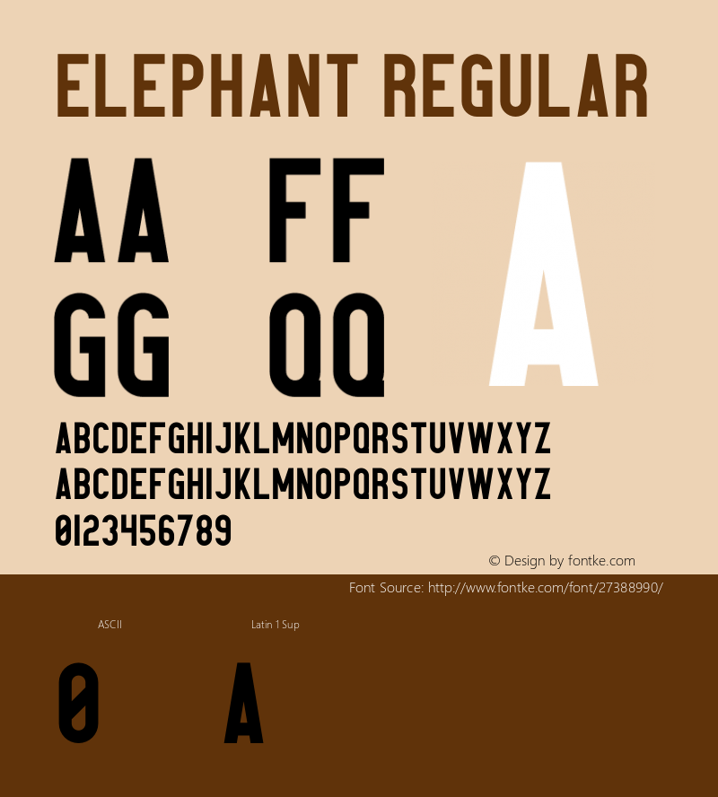 Elephant Version 1.002;Fontself Maker 3.0.0-3图片样张