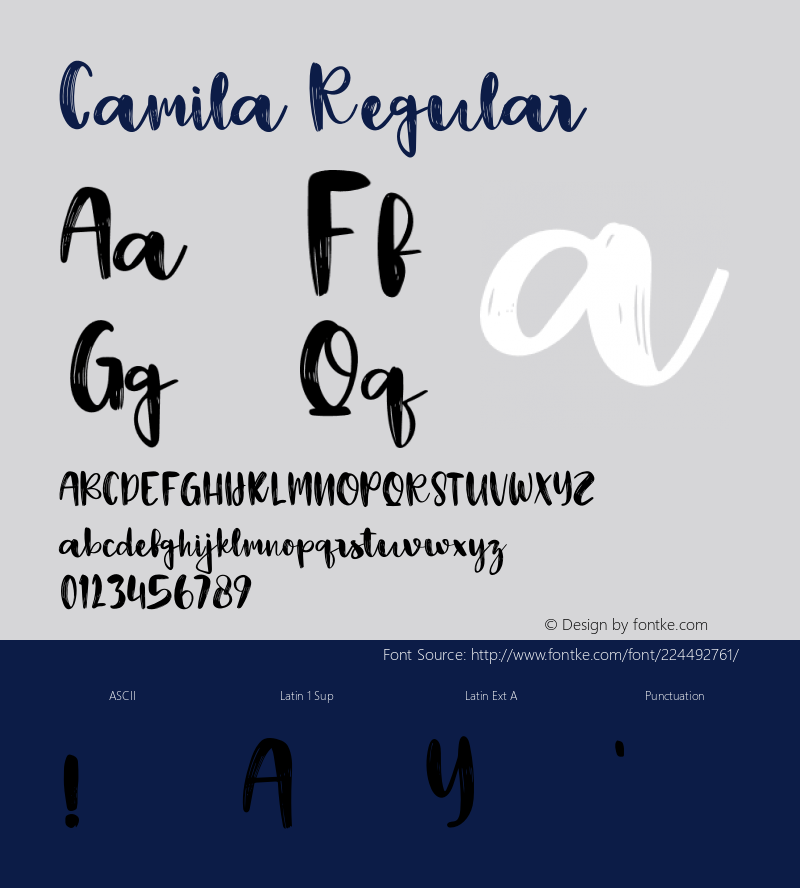 Camila Version 1.003;Fontself Maker 3.5.4图片样张