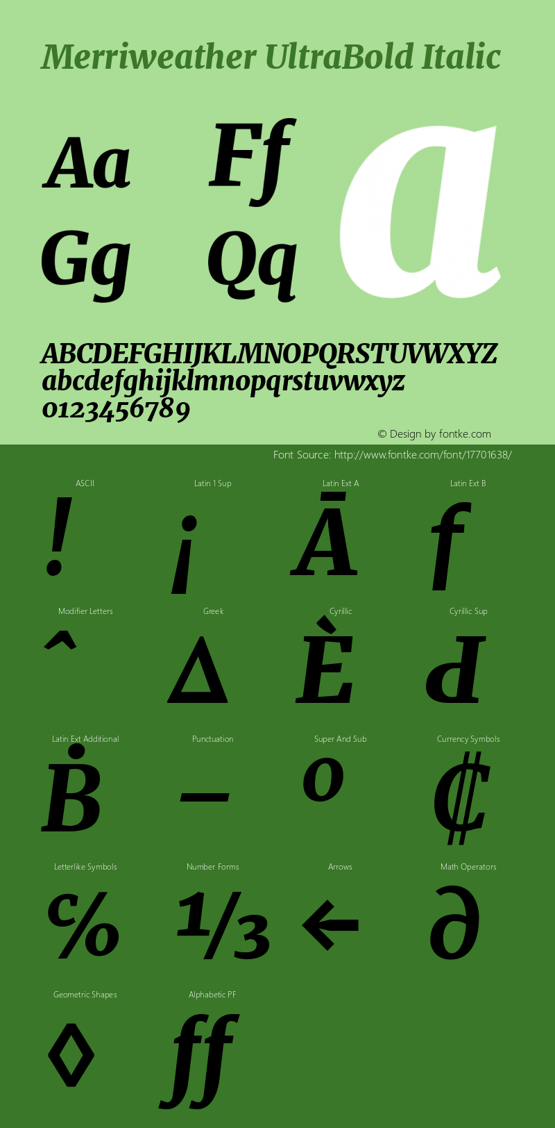 Merriweather UltraBold Italic Version 1.005; ttfautohint (v0.97) -l 13 -r 13 -G 200 -x 24 -f dflt -w 