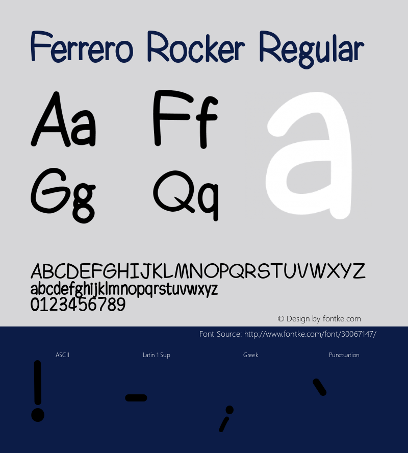 Ferrero Rocker Version 1.00;May 17, 2019;FontCreator 11.5.0.2430 64-bit图片样张