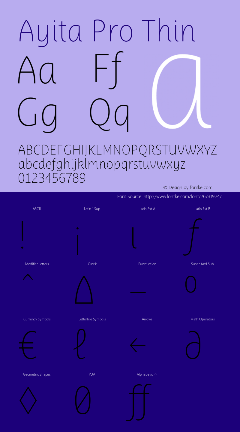 Ayita Pro Thin Version 1.20图片样张