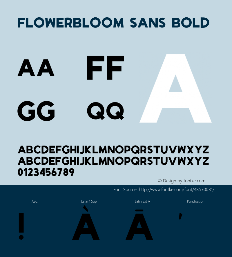 Flowerbloom Sans Bold Version 1.002;Fontself Maker 3.4.0图片样张