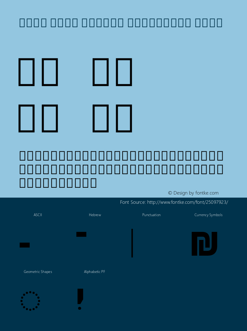 Noto Sans Hebrew Condensed Bold Version 2.000图片样张