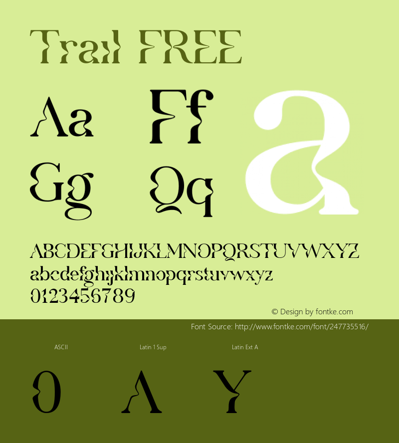 Trail FREE Version 1.004;Fontself Maker 3.5.8图片样张