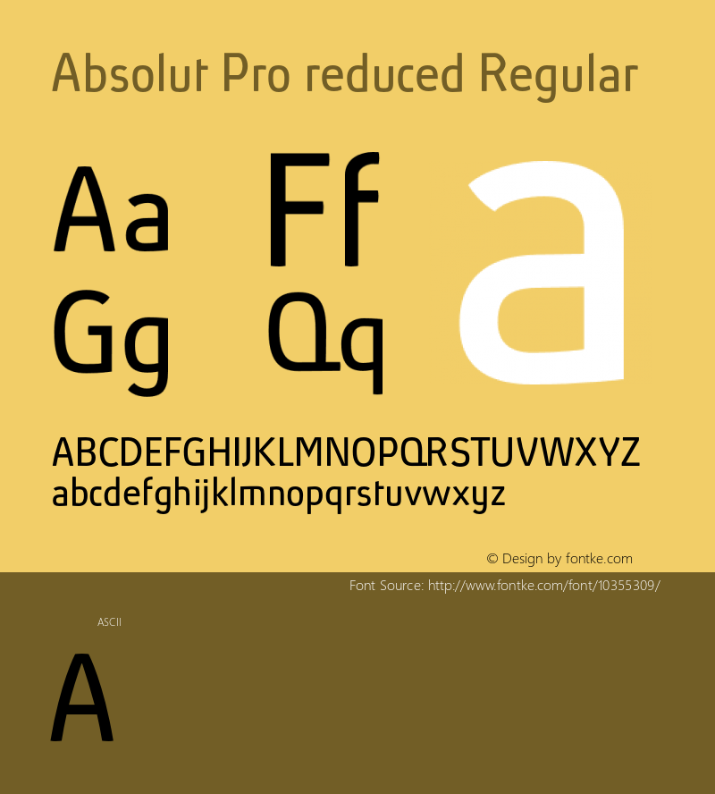 Absolut Pro reduced Regular Version 3.005图片样张