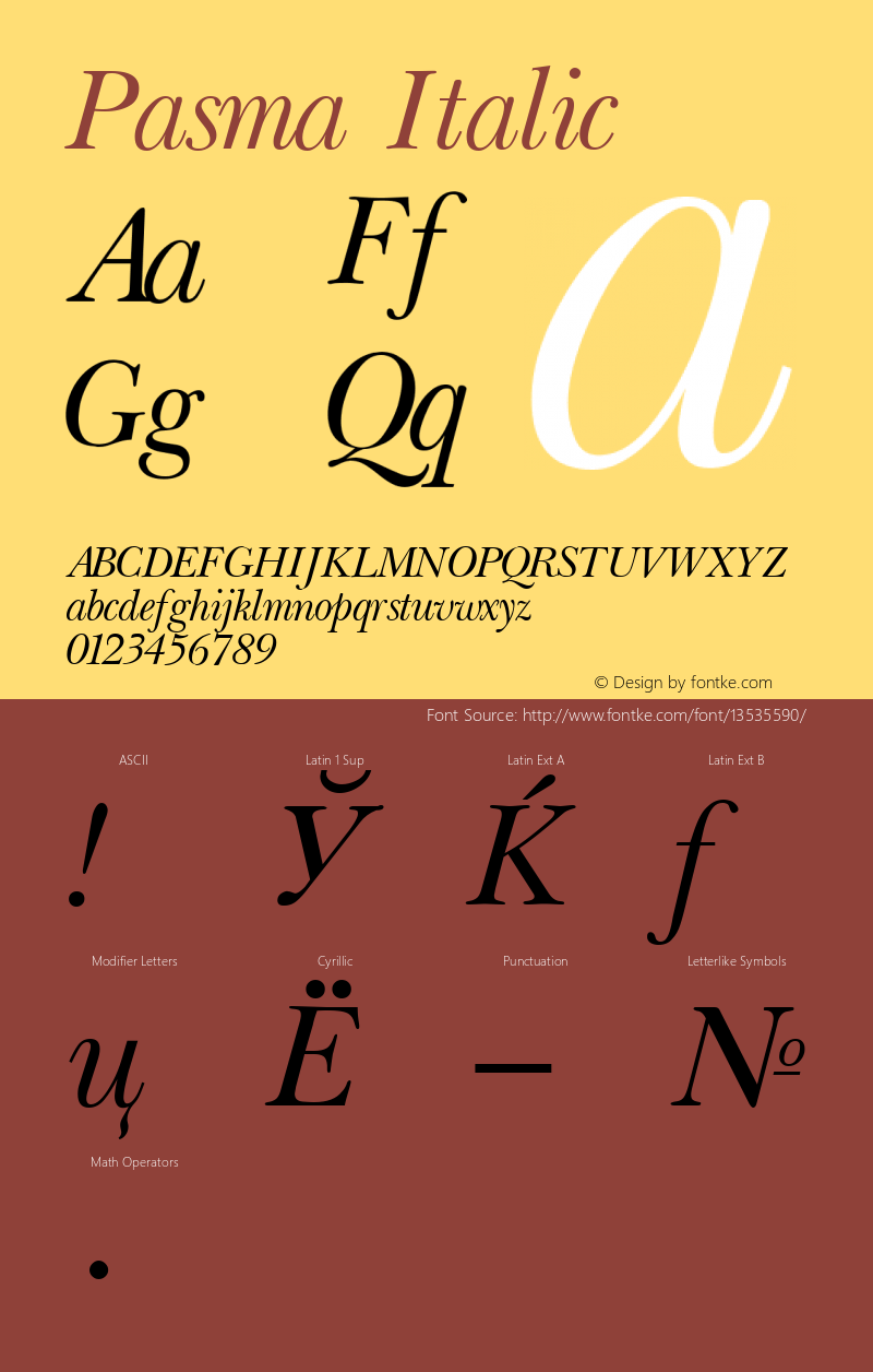 Pasma Italic 001.001图片样张