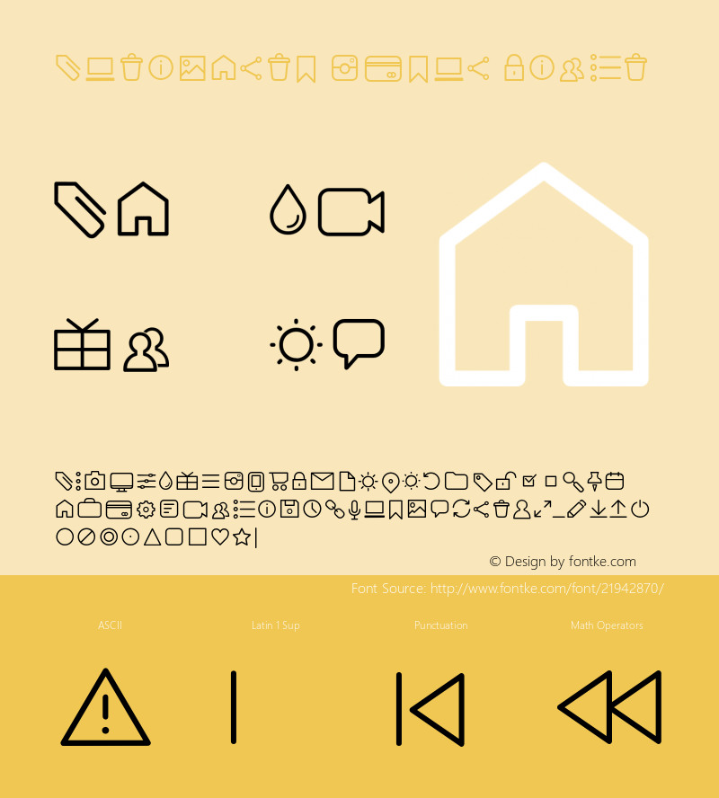 AntipastoIcons-Light Version 1.000 | wf jerry图片样张