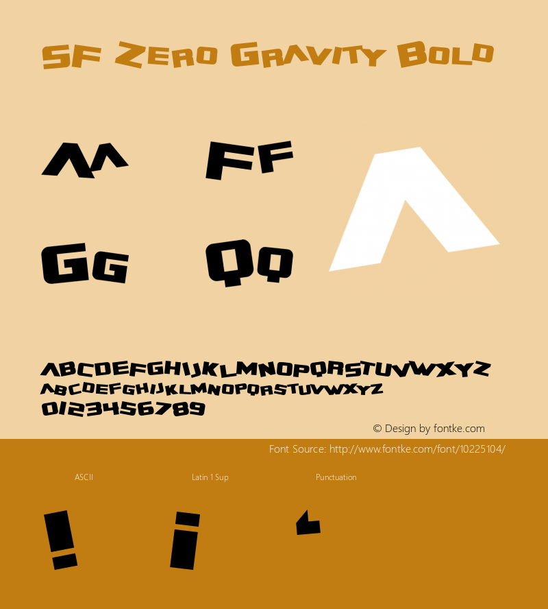 SF Zero Gravity Bold Version 1.1图片样张