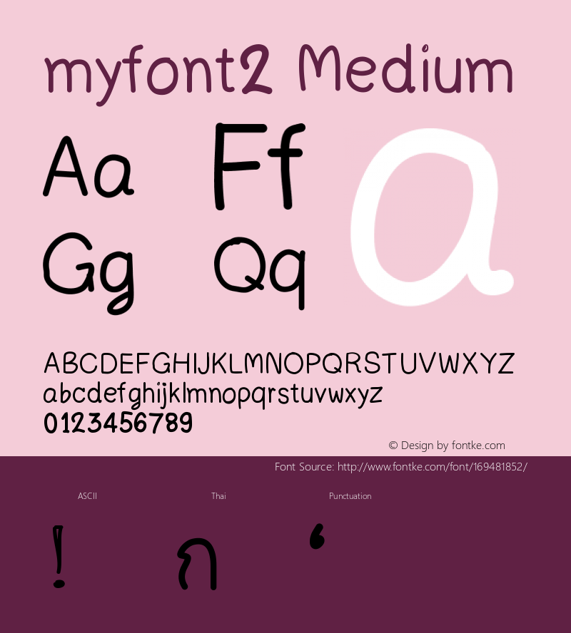 myfont2 Version 001.000图片样张