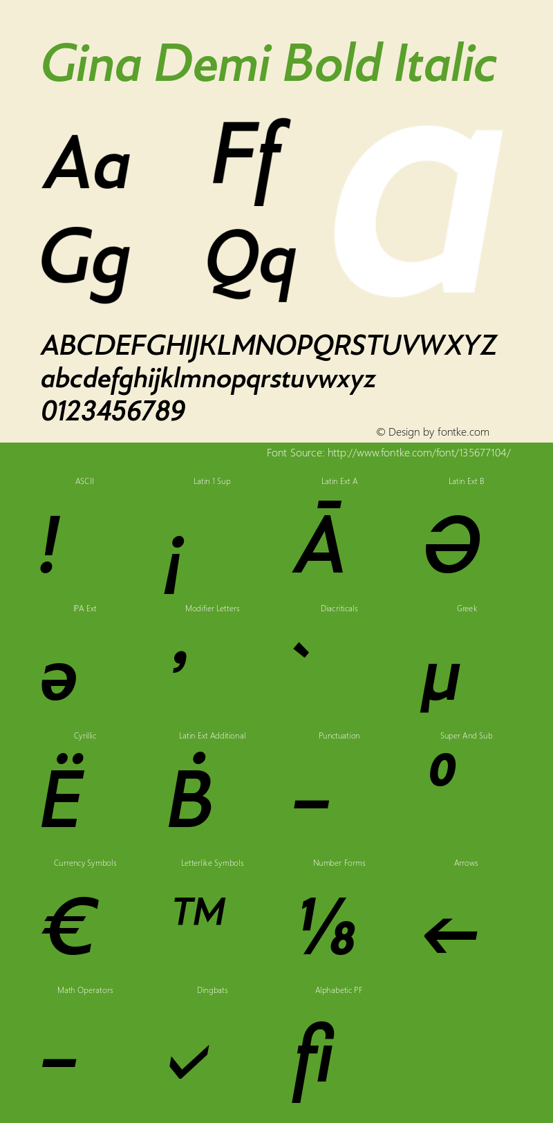 Gina Demi Bold Italic 1.000图片样张