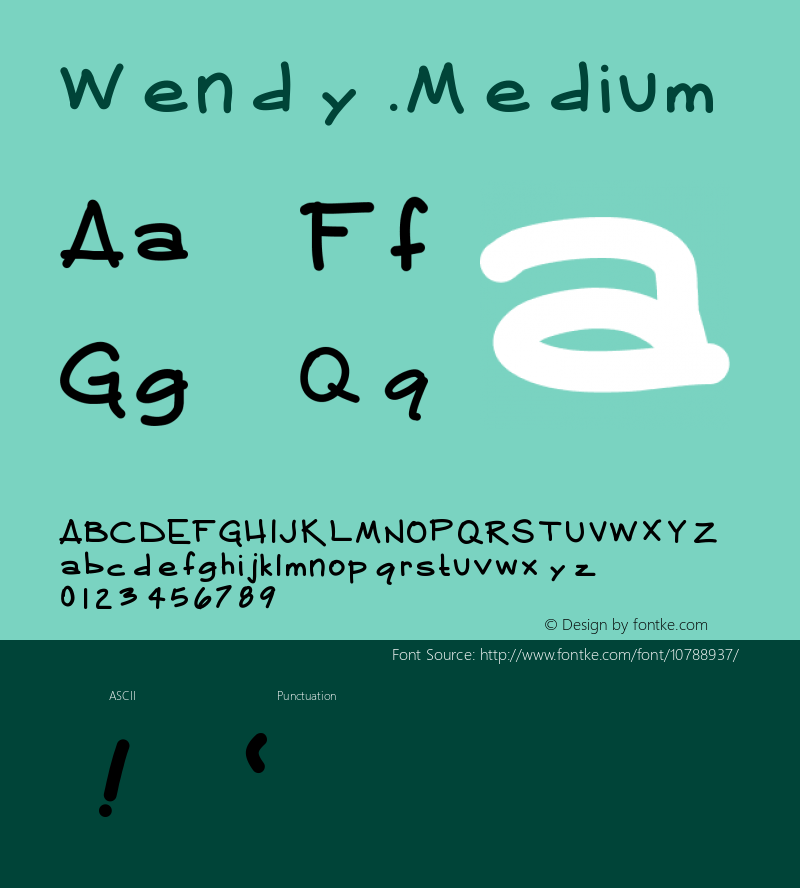 Wendy Medium Version 001.000图片样张