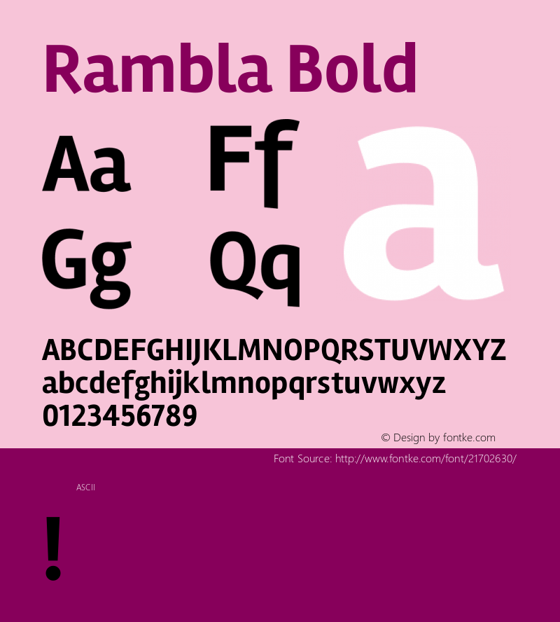 Rambla Bold 图片样张