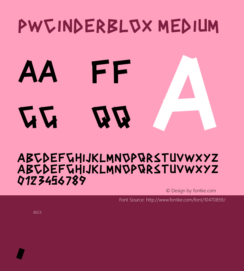 PWCINDERBLOX Medium Version 001.000图片样张