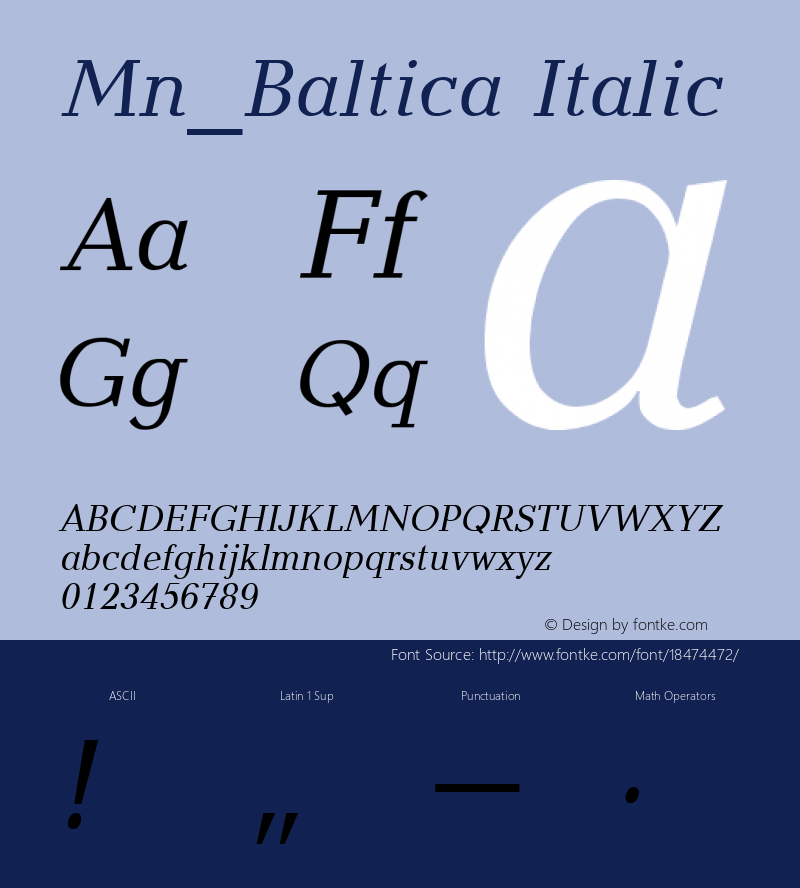 Mn_Baltica Italic 31 December 1996图片样张