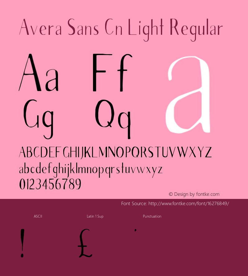 Avera Sans Cn Light Regular 001.001图片样张