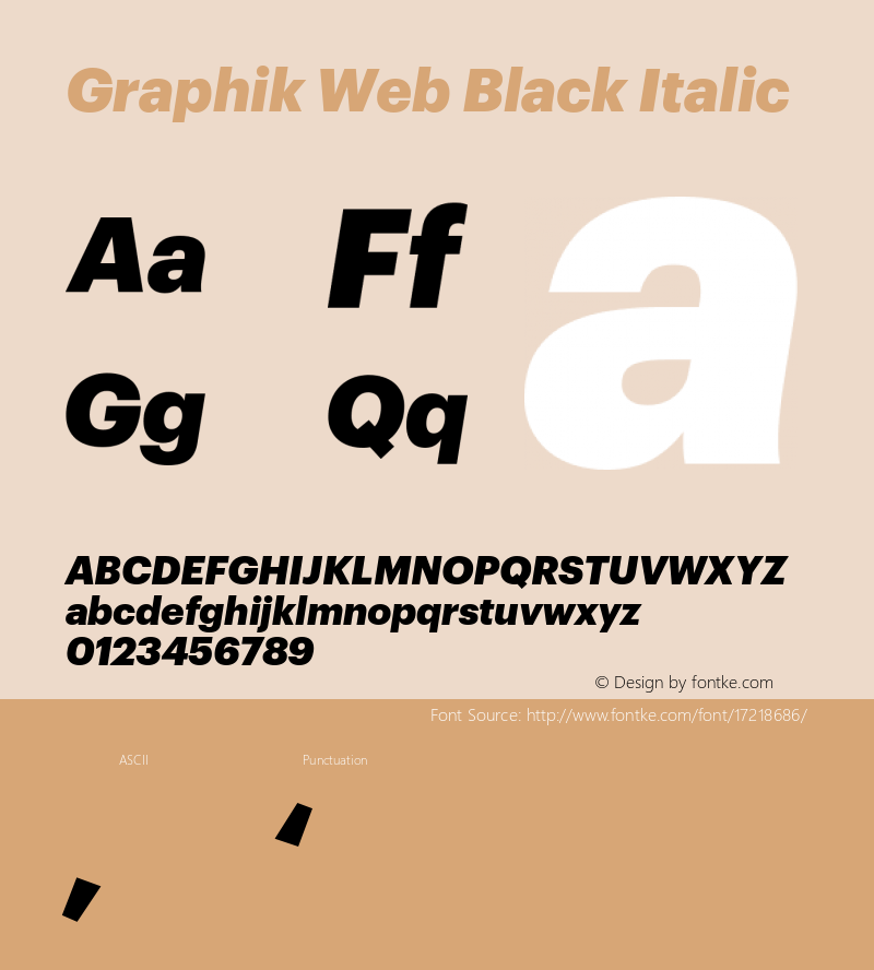 Graphik Web Black Italic Version 001.000 2009图片样张