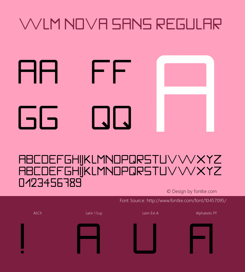 WLM Nova Sans Regular Version 1.0图片样张