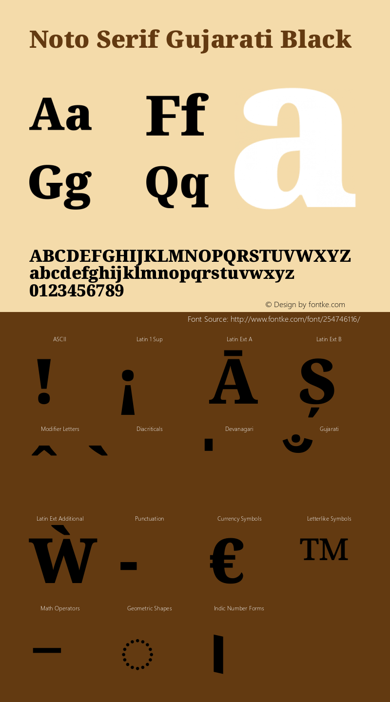 Noto Serif Gujarati Black Version 2.106图片样张