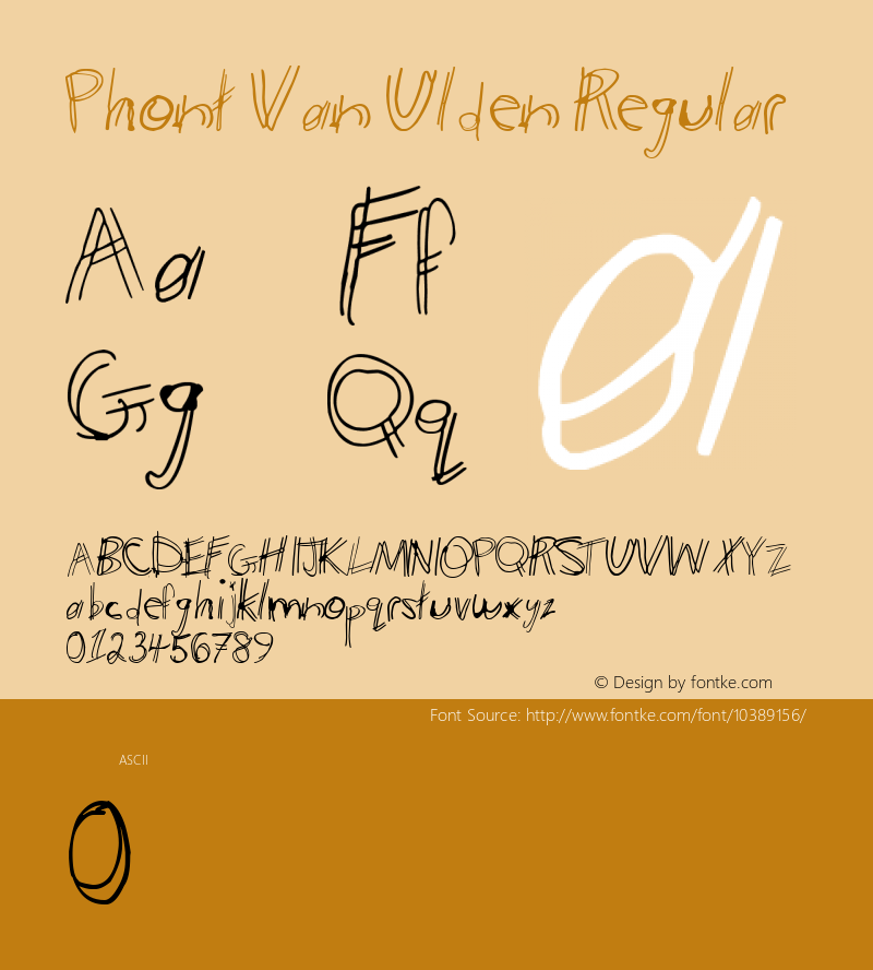 Phont Van Ulden Regular Version 1.00 May 27, 2008, initial release图片样张