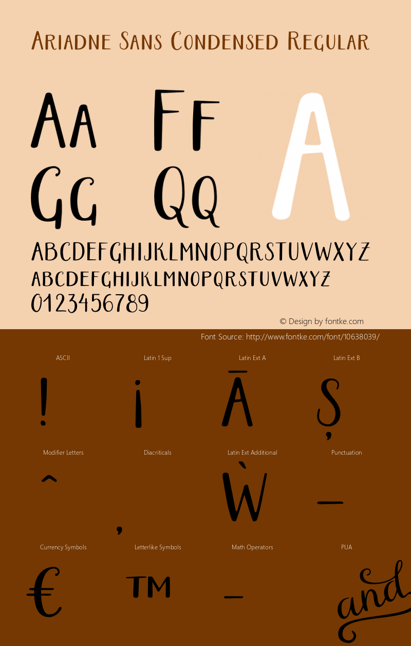 Ariadne Sans Condensed Regular Version 2.001;PS 002.001;hotconv 1.0.70;makeotf.lib2.5.58329图片样张