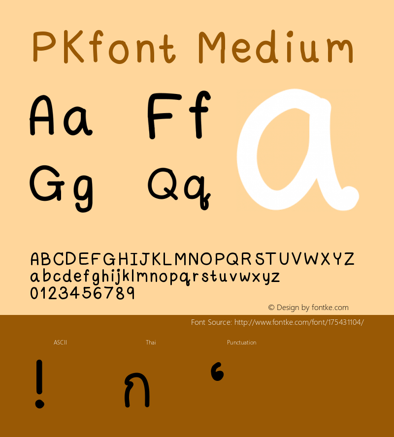 PKfont Version 001.000图片样张