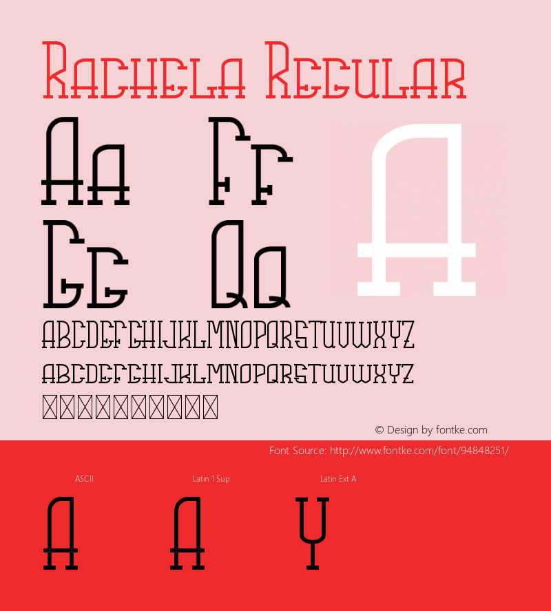 Rachela Version 1.001;Fontself Maker 3.5.4图片样张