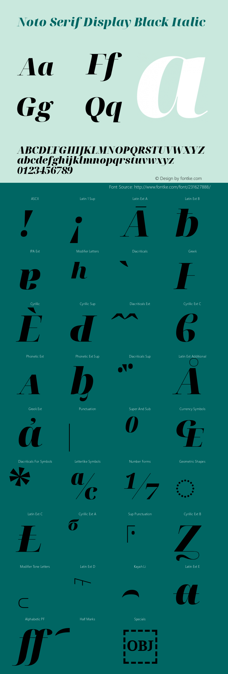 Noto Serif Display Black Italic Version 2.003图片样张