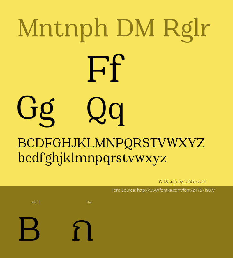 Montnapha DEMO Regular Version 1.000;Glyphs 3.1.2 (3151)图片样张