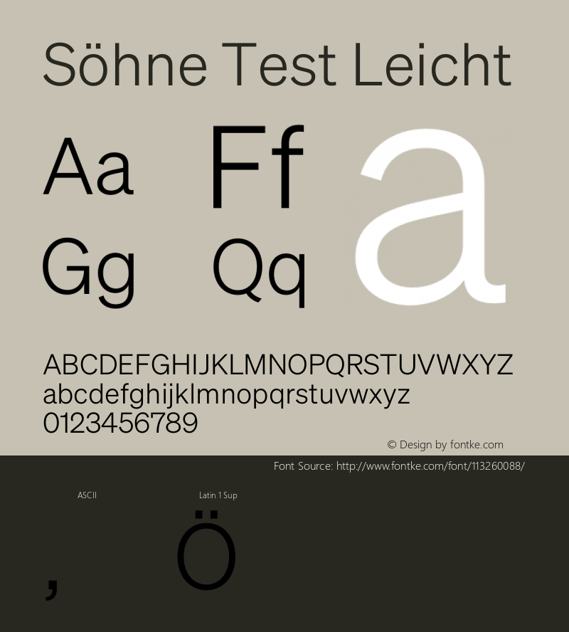 Sohne-LeichtTest Version 1.108;hotconv 1.0.116;makeotfexe 2.5.65601;0图片样张