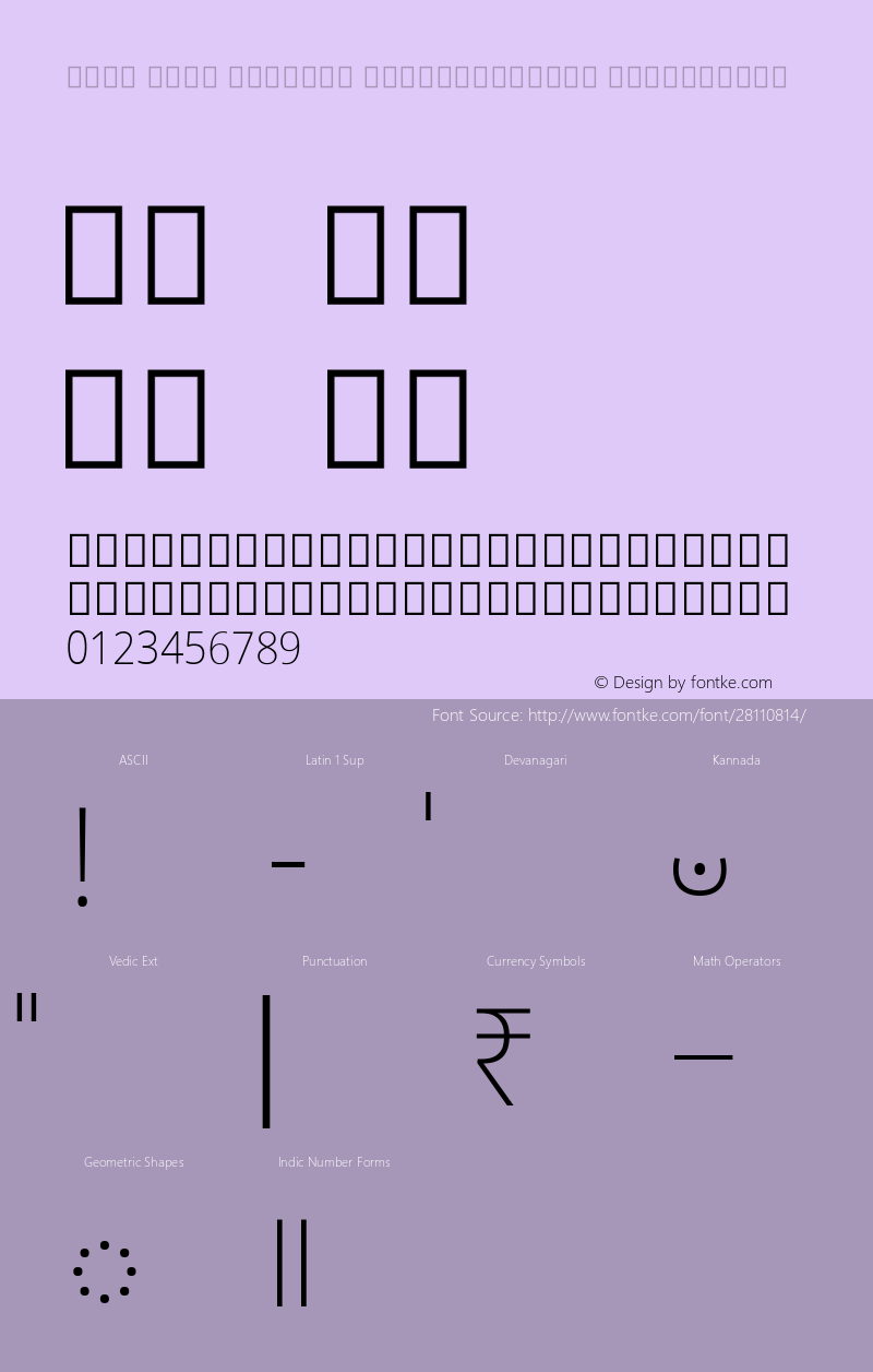 Noto Sans Kannada SemiCondensed ExtraLight Version 2.000;GOOG;noto-source:20181019:f8f3770;ttfautohint (v1.8.2)图片样张