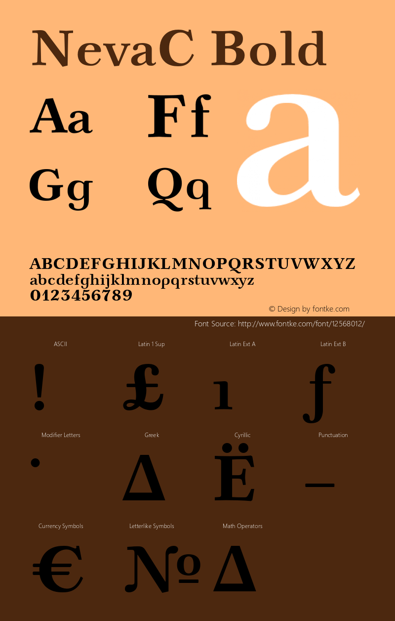 NevaC Bold OTF 1.0;PS 001.000;Core 116;AOCW 1.0 161图片样张