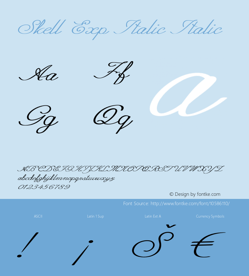 Skell Exp Italic Italic Version 1.000图片样张