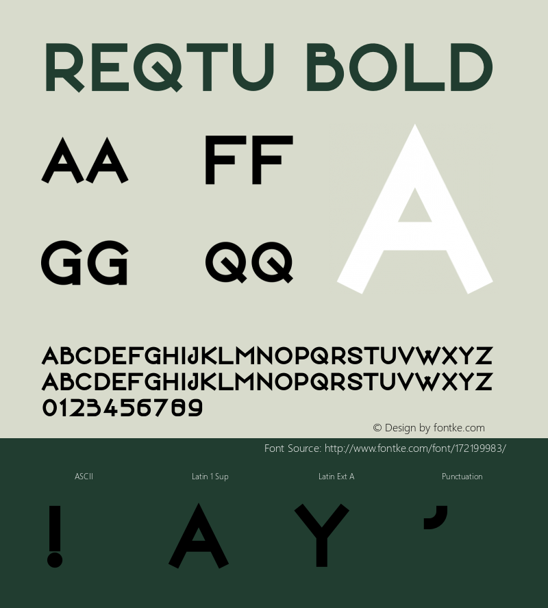 Reqtu Bold Version 1.002;Fontself Maker 3.5.7图片样张