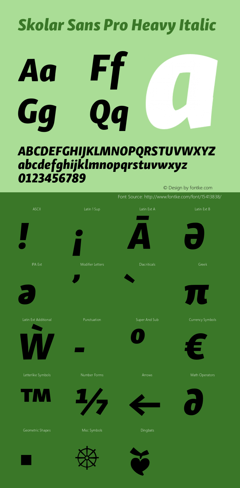 Skolar Sans Pro Heavy Italic Version 1.000;PS 001.001;hotconv 1.0.56图片样张