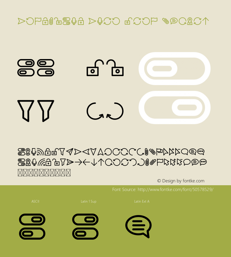 Interface Icon Font Symbol Version 1.002;Fontself Maker 3.4.0图片样张