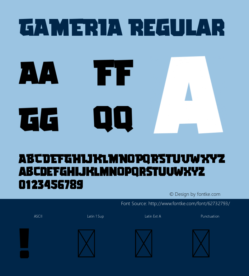 GAMERIA Version 1.001;Fontself Maker 3.5.1图片样张