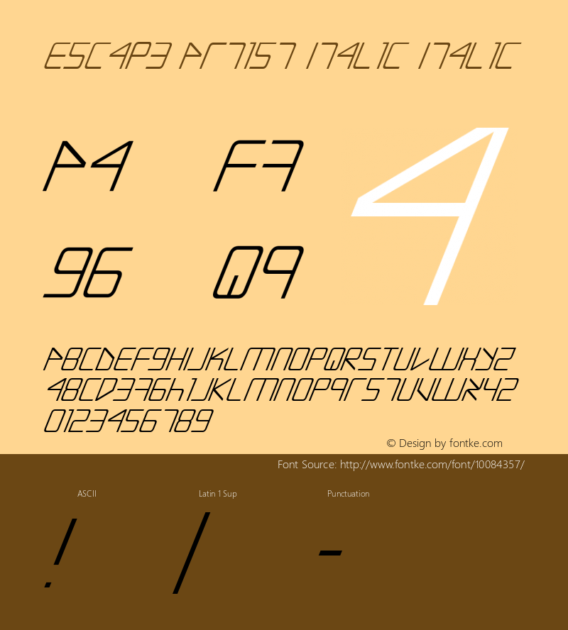 Escape Artist Italic Italic 1图片样张