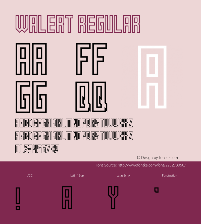 WALERT Version 1.001;Fontself Maker 3.5.7图片样张