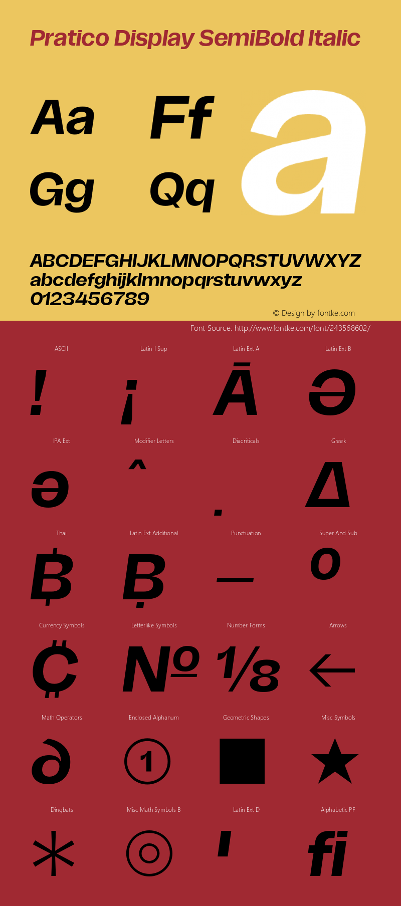 Pratico Display SemiBold Italic Version 1.002;Glyphs 3.1.1 (3148)图片样张