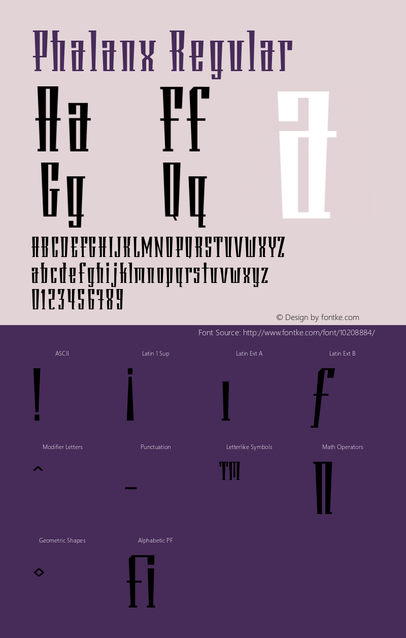 Phalanx Regular 001.000图片样张