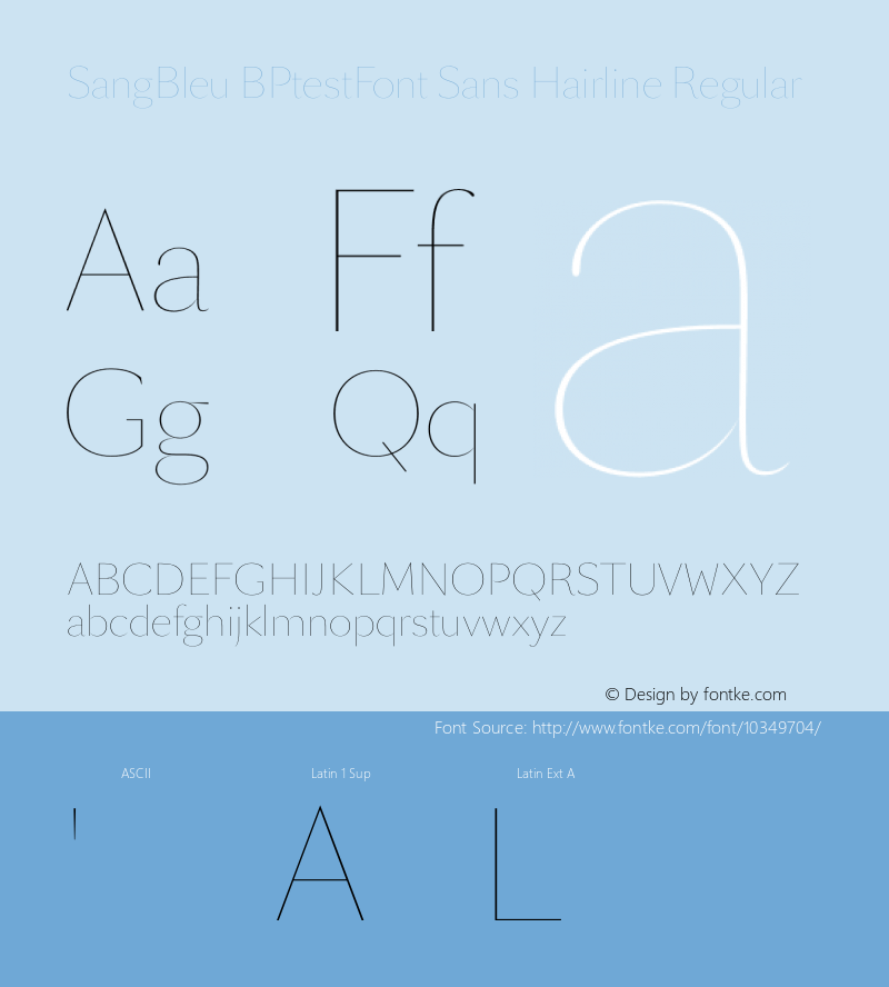 SangBleu BPtestFont Sans Hairline Regular Version 1.1图片样张